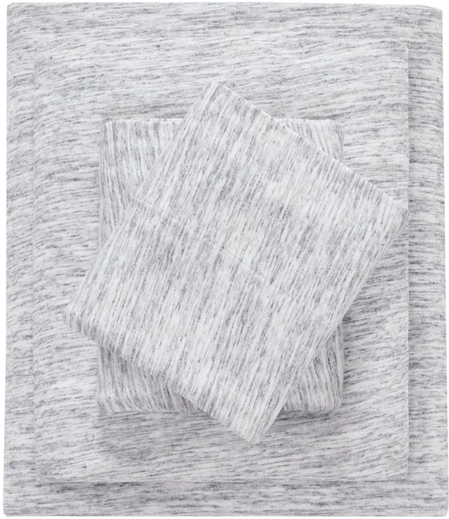 Olliix by Urban Habitat Grey Full Space Dyed Cotton Jersey Knit Sheet Set-1
