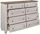 Mazin Furniture Nashville Antique White and Brown Dresser-2