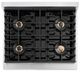 ZLINE Paramount 30" 4.2 Cu. Ft. Satin Stainless Steel Gas Range with 4 Burner DuoPro™ Cooktop and Convection Gas Oven with Black Matte Door-2