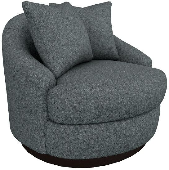 Best® Home Furnishings Customizable Alanna Swivel Barrel Chair with Espresso Legs