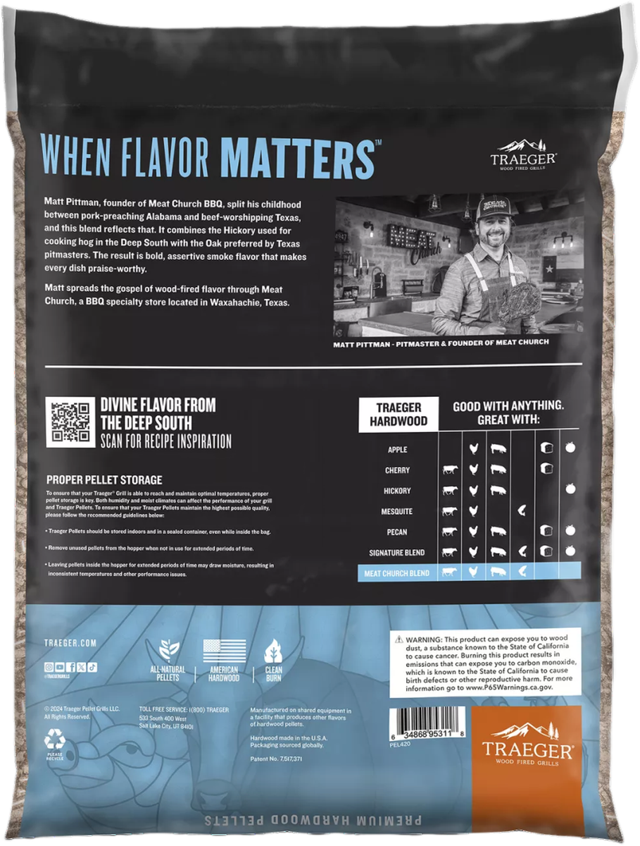 Traeger Meat Church Blend Wood Pellets - Thumbnail 3
