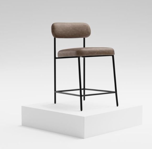 International Furniture Direct Seating Black/Brown Counter Stool-1
