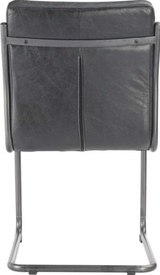Moe's Home Collection Ansel 2-Piece Black Leather Dining Chair Set-3