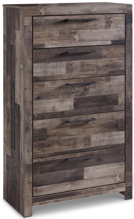 Benchcraft® Derekson 6-Piece Multi Gray Queen Panel Storage Bed Set-4