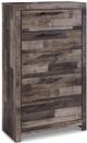 Benchcraft® Derekson 6-Piece Multi Gray Queen Panel Storage Bed Set-4