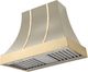 AGA Cascade 36" Fawn Wall Mounted Range Hood  with Polished Brass Trim-0