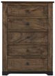 International Furniture Direct Parota III Barrel Brown Chest-3