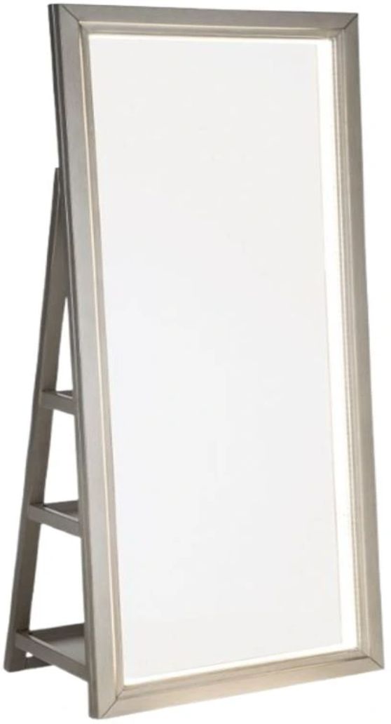 Signature Design by Ashley® Evesen Champagne Floor Standing Mirror with Storage-1