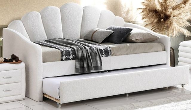 IFDC Beige Single Day Bed with Trundle-0