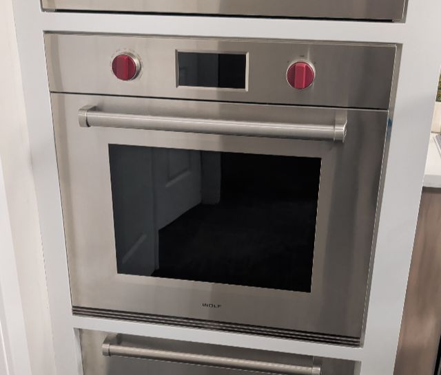 Wolf® M Series 30" Stainless Steel Professional Single Electric Built in Wall Oven-0