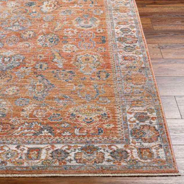 Surya Carlisle Brick Red 4'x6' Area Rug-1