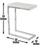 Steve Silver Co. Echo 3-Piece Marble Top Occasional Table Set with Chrome Base -3