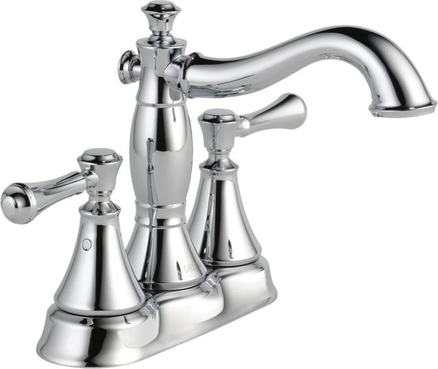 Delta Cassidy® Chrome 2-Handle Centerset Bathroom Faucet with Drain-0