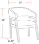 Parker House® Escape Glazed Natural Oak/Mirage Mist Barrel Back Dining Arm Chair-2