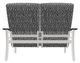 Telescope Casual St. Catherine Agra Classic/Warm Gray Aluminum/Fabric Outdoor MGP Cushion Loveseat with Chestnut Rustic Arms-3