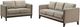 Coaster® Islington 2-Piece Taupe Upholstered Panel Arm Sofa Set-0