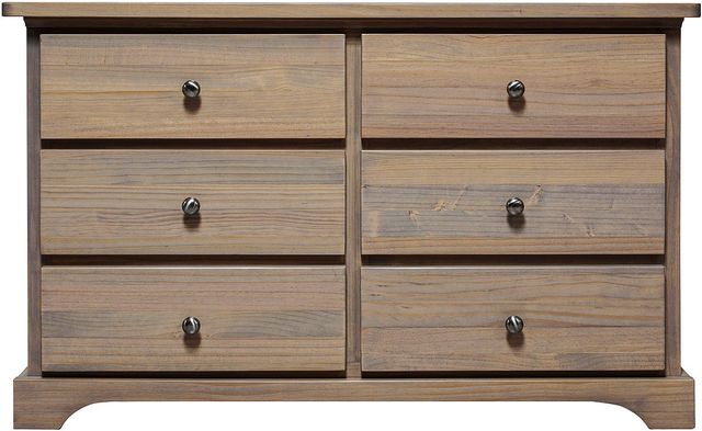 Mako Wood Furniture Youth Collection Pine 6-Drawer Dresser-1
