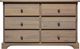 Mako Wood Furniture Youth Collection Pine 6-Drawer Dresser-1