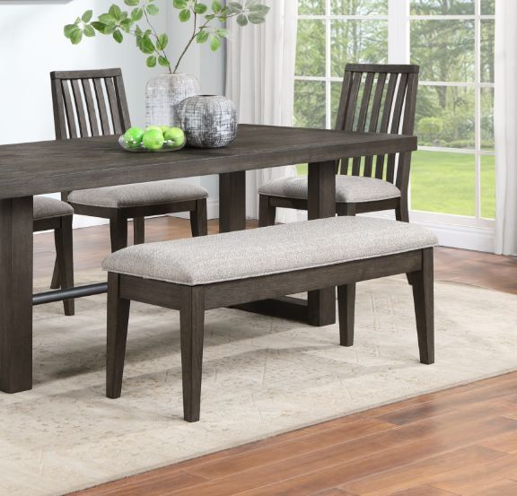 Winners Only® Maybrook Beige/Dark Oak Bench-2