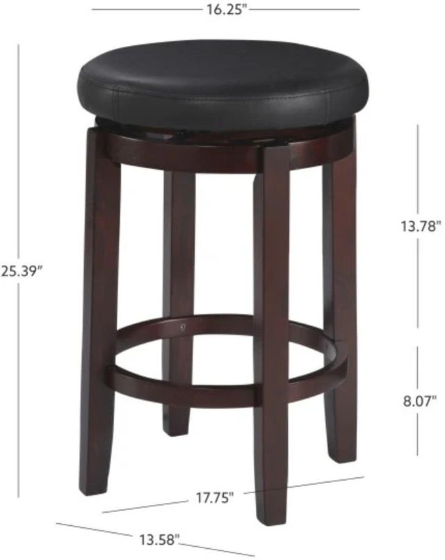 Linon Maya Black Counter Stool-2