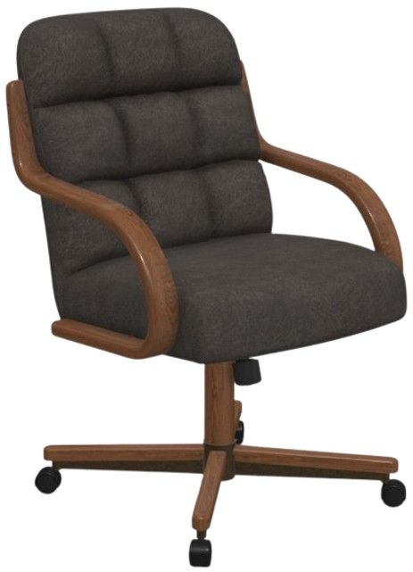 Chromcraft Customizable Ryland Swivel Tilt Caster Casual Dining Chair-4