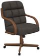Chromcraft Customizable Ryland Swivel Tilt Caster Casual Dining Chair-4