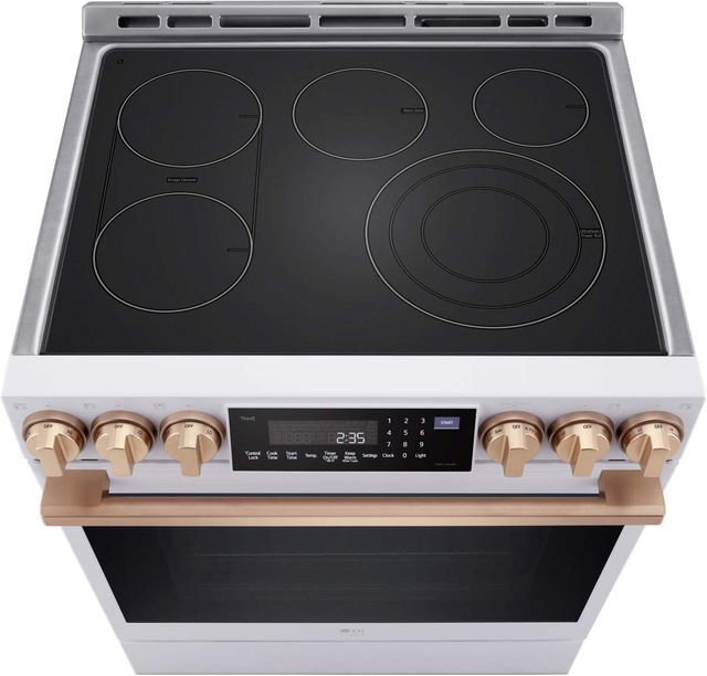 LG Studio 30" Essence White Slide-In Electric Range-4
