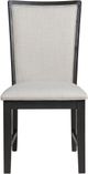 Elements International Grady Black Slat Back Dining Side Chair-1