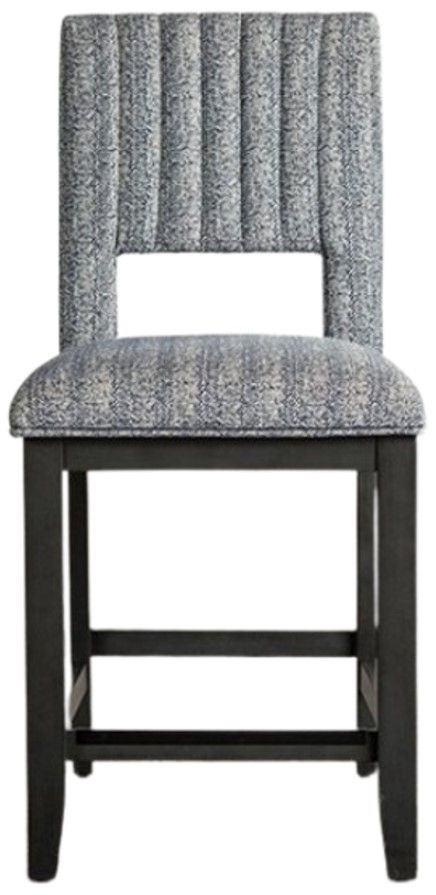 Furniture of America® Potton 2-Piece Blue Gray Counter Height Chair Set-2