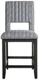 Furniture of America® Potton 2-Piece Blue Gray Counter Height Chair Set-2