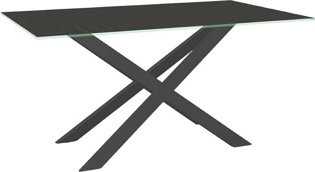 Amisco Customizable Ascencio 60" Rectangular Dining Table with 0.5" Starstone on Glass Top-0