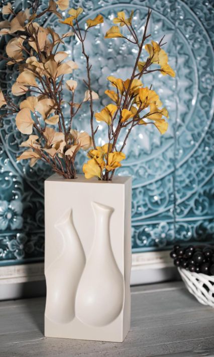 Deco Marche White Ceramic Decorative Vase-1