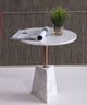 VIG Furniture Modrest Jeanette Rosegold/White End Table-2