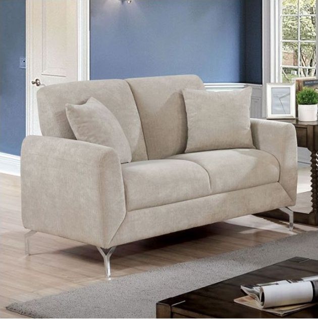 Furniture of America® Lauritz 2-Piece Light Gray Sofa Set-2