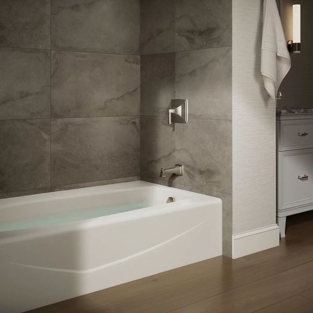 Kohler® Villager® Biscuit 60" x 34.25" Alcove Bath-3