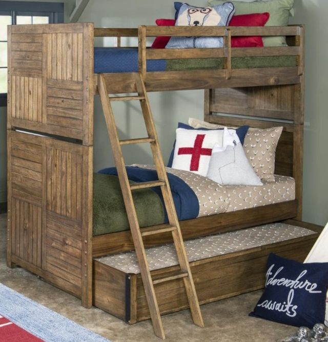 Legacy Classic Summer Camp Tree House Brown Youth Twin/Twin Bunk Bed -1