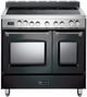Verona® Prestige 36" Matte Black Double Oven Pro Style Electric Range-0