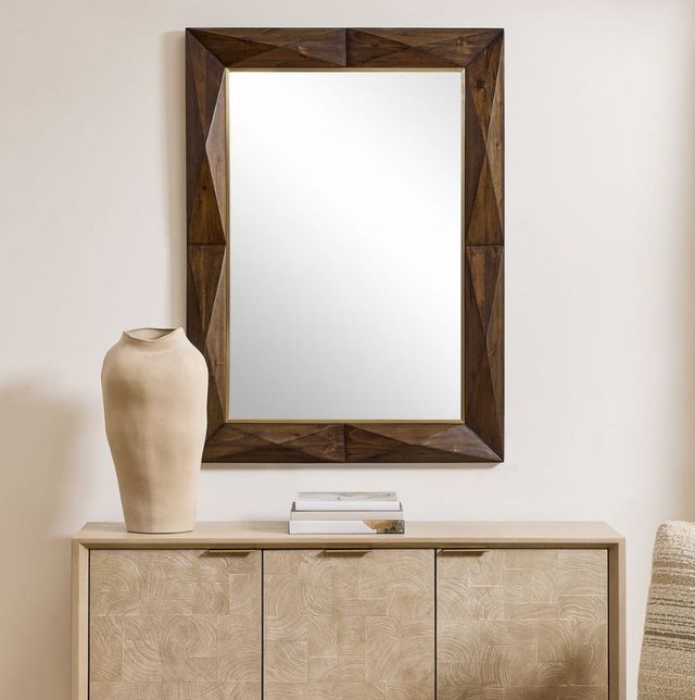 Uttermost® Diamond In The Rough Dark Walnut Mirror-1