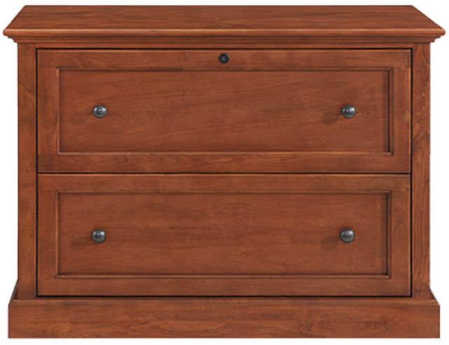 Whittier Wood® Furniture McKenzie Glazed Antique Cherry Lateral File Cabinet-3