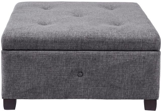 Olliix by Madison Park Charcoal Aspen Ottoman-2