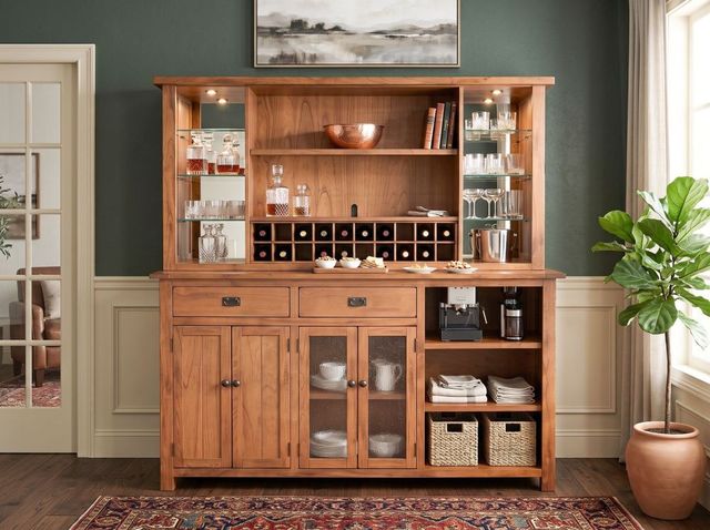 Sunny Designs™ Sedona Sedona Rustic Oak Buffet and Hutch-1