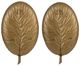 A & B Home Golden Blaise 2-Piece Gold/Green Leaf Tray Set-3