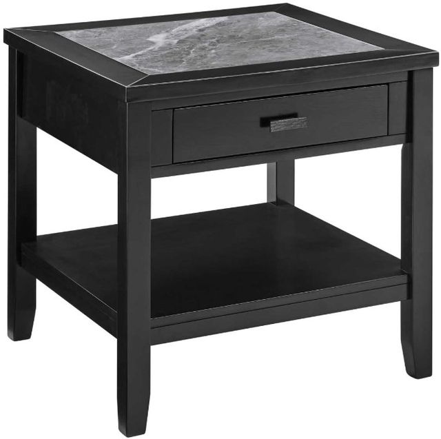 Steve Silver Co. Garvine Gray End Table with Midnight Base-0