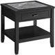 Steve Silver Co. Garvine Gray End Table with Midnight Base-0