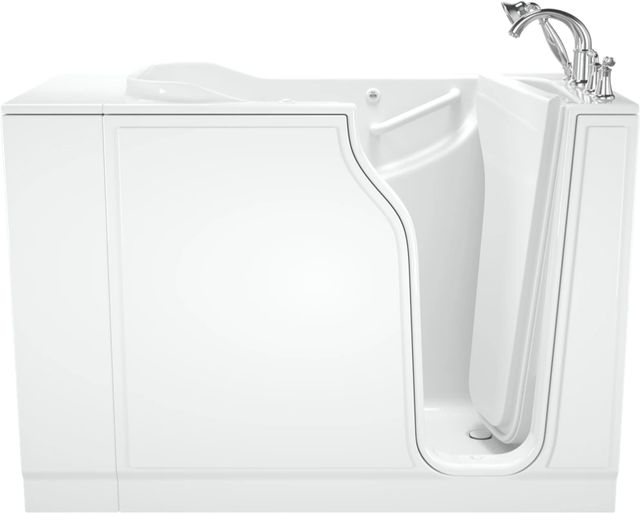 American Standard Gelcoat 30" x 52" White Walk-in Tub with Whirlpool System - Right-Hand Drain With Faucet-0