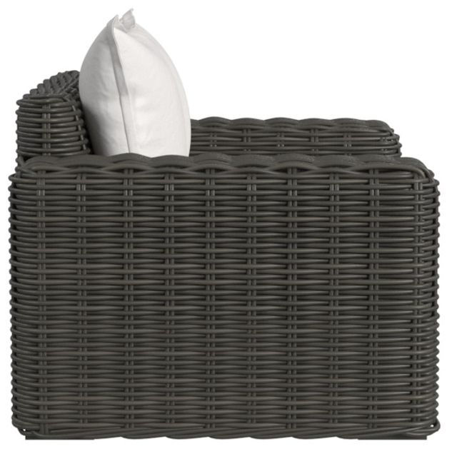 Sunset West Cabo Kahlua Resin Wicker Oversized Outdoor Club Chair with Soothe Pearl Cushion-2