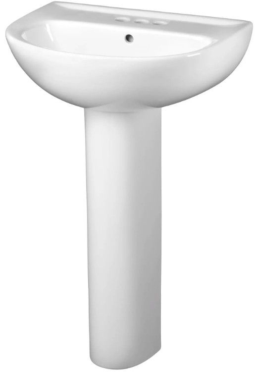 American Standard Evolution White 4" Centerset Pedestal Sink Top and Leg Combination-1