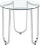 Coaster® Beller Round Tempered Glass Top End Table with Chrome Base-3
