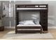 Elements International Cali Kids Brown Twin Loft Bookcase Bed -1