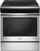 Whirlpool® 30" Black On Stainless Slide In Electric Range-0